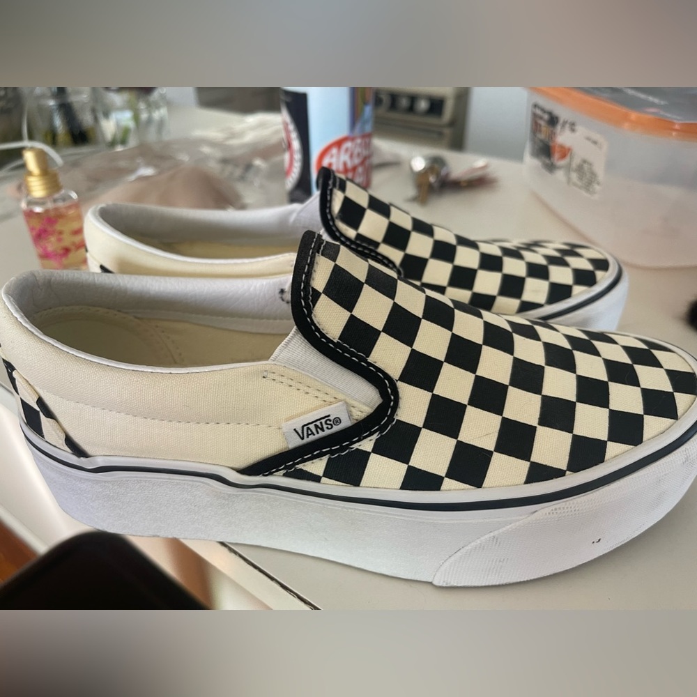 Platform Checkered Vans
